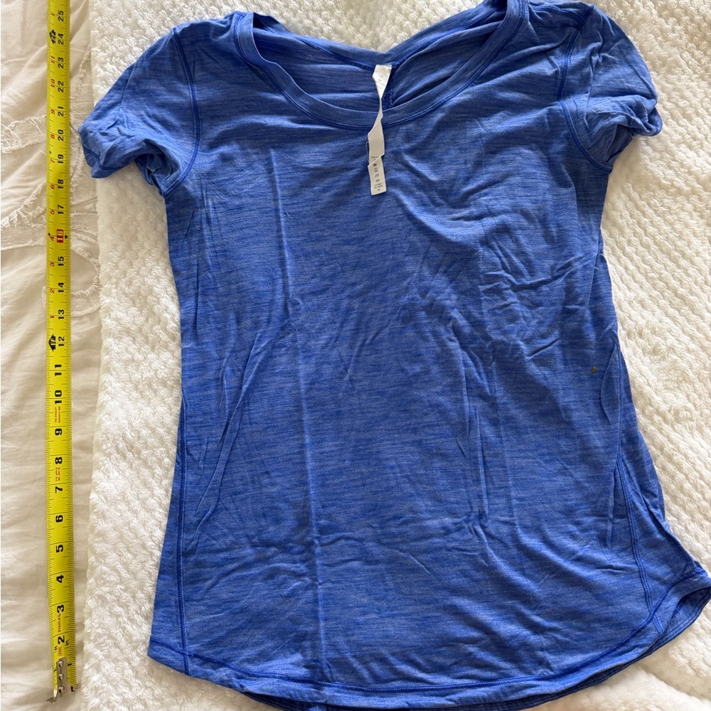LuluLemon Royal Blue Short Sleeve Tee soft light weight sz 10